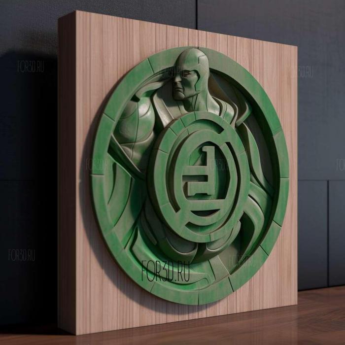 Green Lantern The Animated Series series 2 stl model for CNC